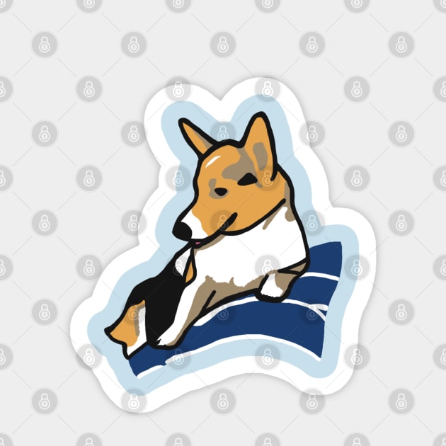 Pembroke welsh corgi (Chipp) Relaxing Sticker by Chippy Wares